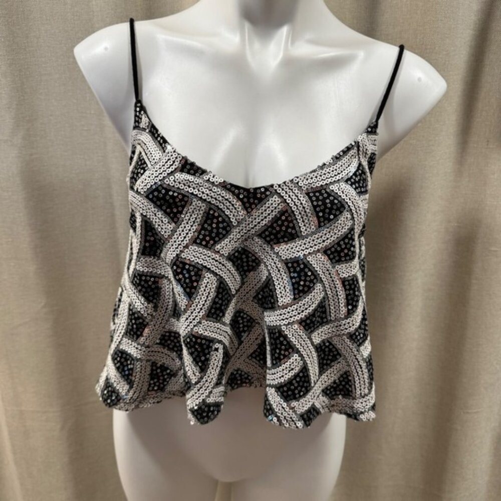 Y2K Charlotte Russe Sequin Cami Top Party Tank‎